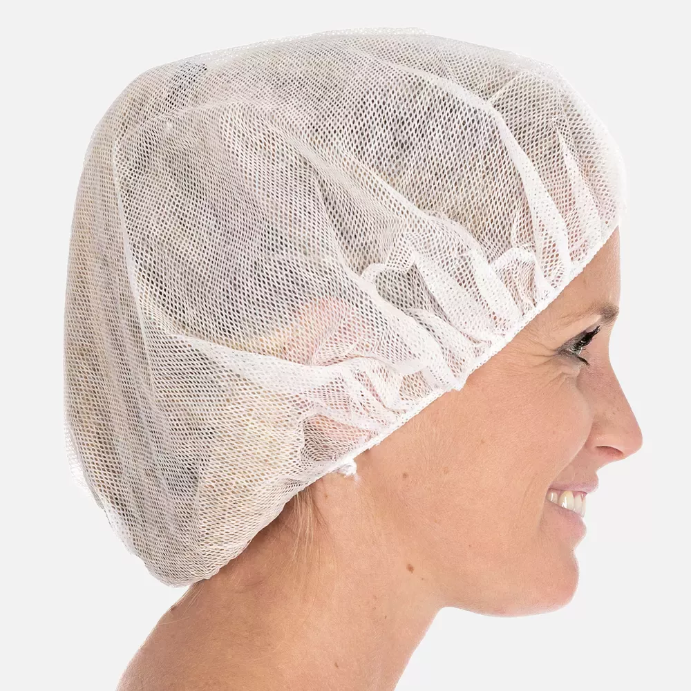 HygoStar 1220, Viscose Bouffant Caps, Perforated, ø 53 cm, White, image 3