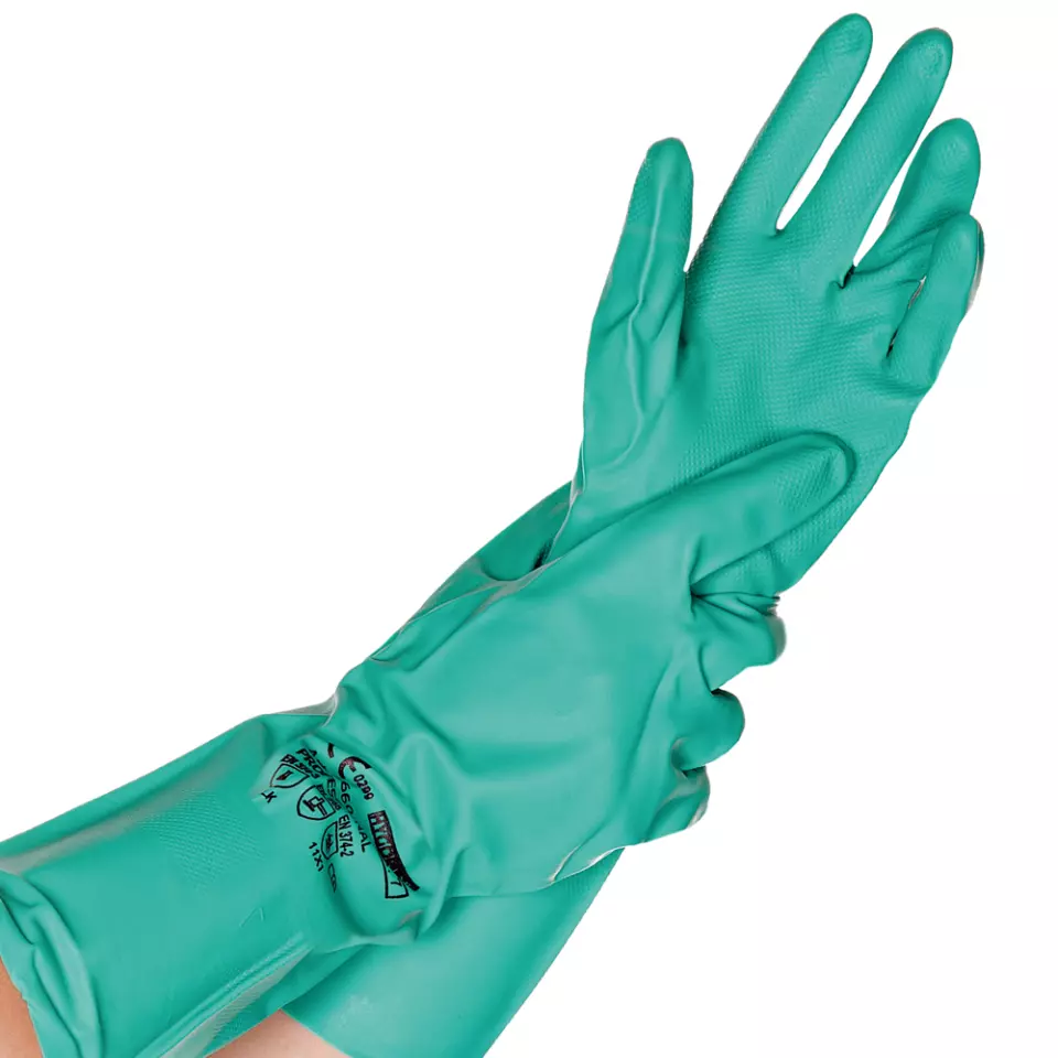 HygoStar 2662, Professionelle Nitril-Chemikalienschutzhandschuhe, 11/XXL, Grün, image 1, gallery thumbnail