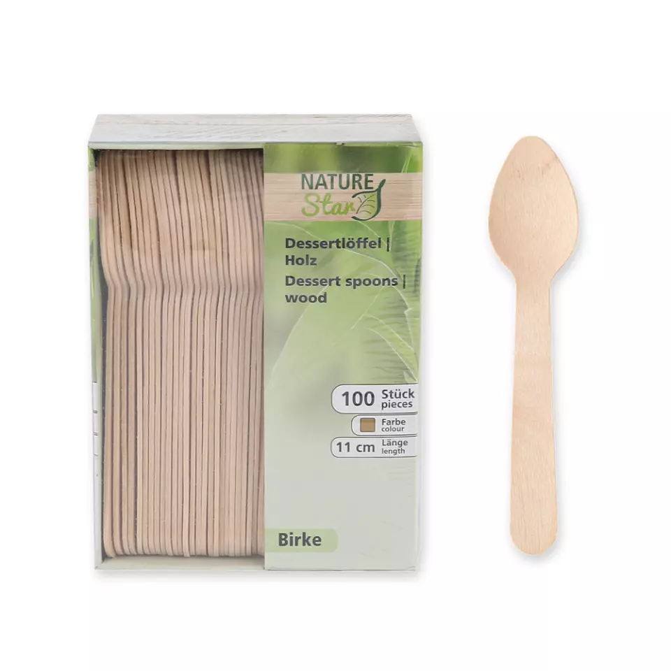 NATUREStar 38858, Wood Coffee Spoons, 110 mm, Organic, image 6, gallery thumbnail