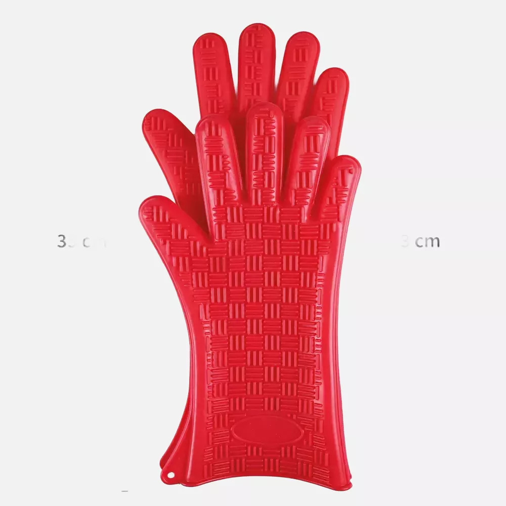 HygoStar 33216, Heatblocker Silicone Oven Gloves, 35 cm, Red, image 7