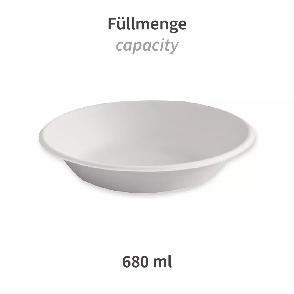 NATUREStar 41168, Bio Flache Runde Bagasse-Schalen, 680 ml, Ø 190 mm, image 2