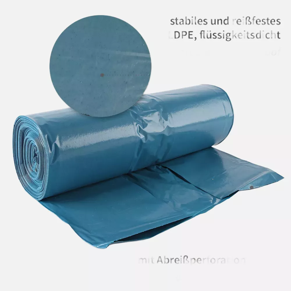 HygoClean 32446, LDPE Waste Bags, 160 l, Blue, Roll, image 2