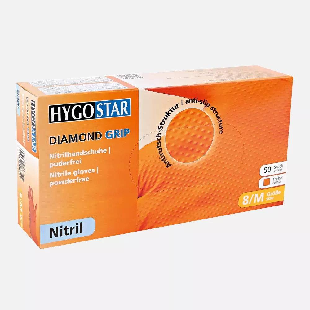 HygoStar 270755, Diamond Grip Nitrile Gloves, Powder-Free, image 3