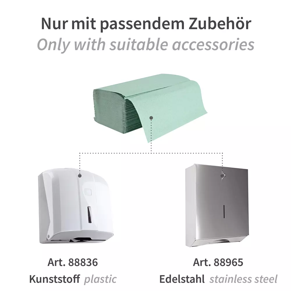 HygoClean 30461, 1-ply Recycled Paper Hand Towels, V/ZZ-fold, Green, image 4