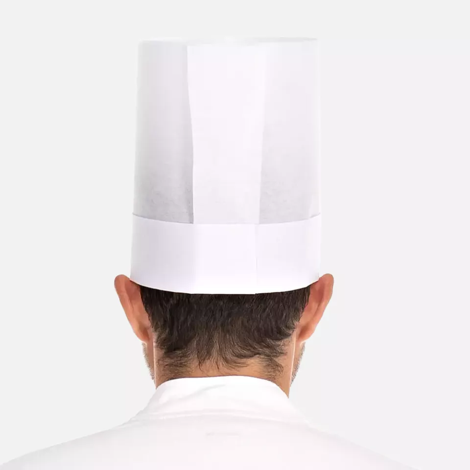 HygoStar 0971, Europa Extra Chef's Hat, 22 cm, White (Viscose, Exposed), image 4, gallery thumbnail