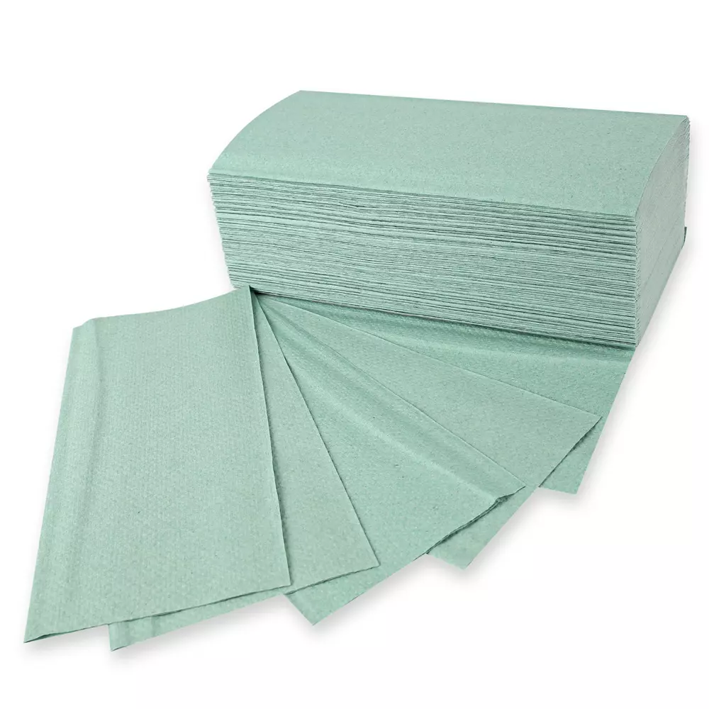 HygoClean 30461, 1-ply Recycled Paper Hand Towels, V/ZZ-fold, Green, image 1