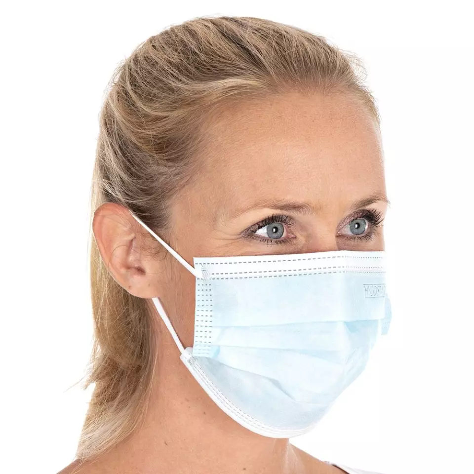 HygoStar 29176, Type II 3-Ply PP Face Masks, Blue, image 1, gallery thumbnail