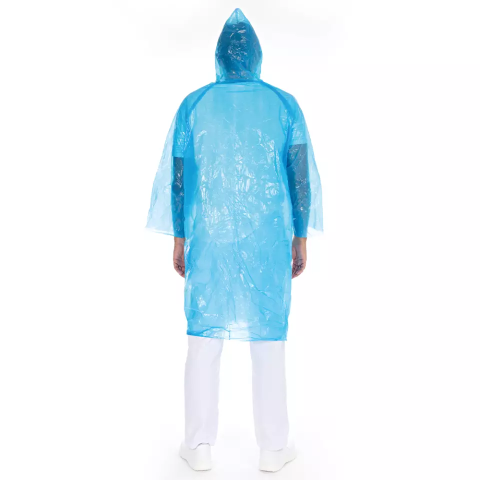 HygoNorm 27336, Light PE Visitor Gowns, With Hood, Blue, image 2, gallery thumbnail
