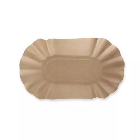 Franz Mensch Oval Kraft Paper Trays, 105 x 175 x 30 mm, FSC®-mix