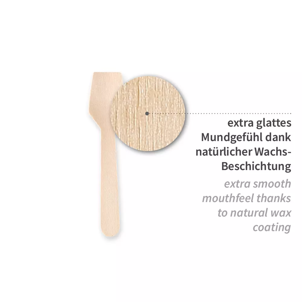 NATUREStar 388526, Organic Wood Ice Cream Spoons, 95 mm, FSC® 100%, Wax Coated, image 2