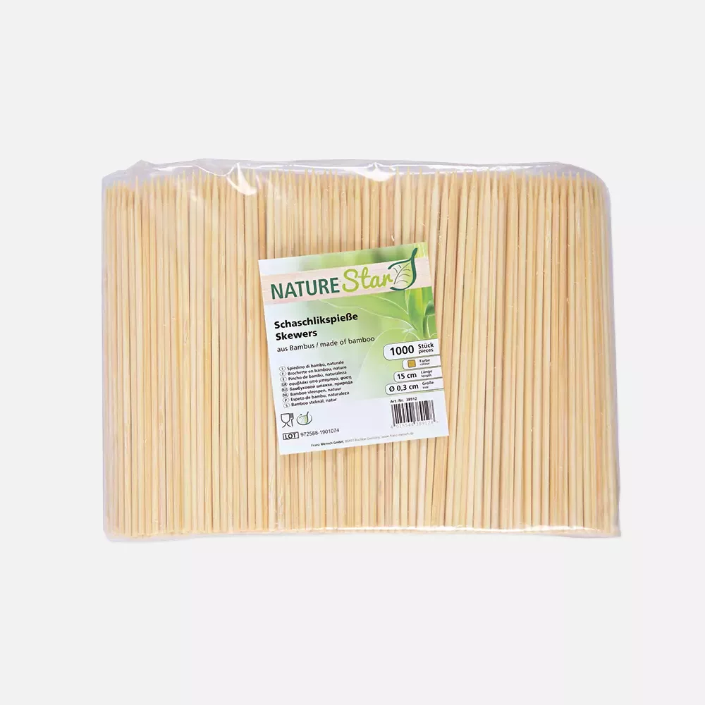 NATUREStar 38912, Organic Bamboo Skewers, ø 3 mm, 150 mm, image 2