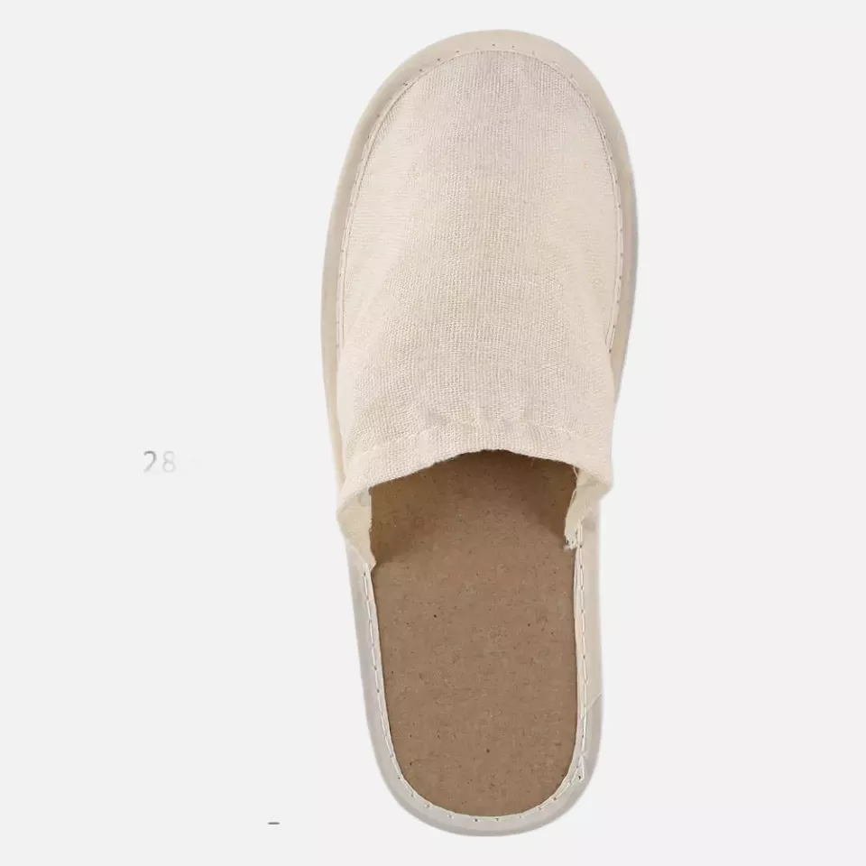 HygoStar 55531, Organic Closed Slippers, Linen/Cotton/Paper, Beige, image 4, gallery thumbnail