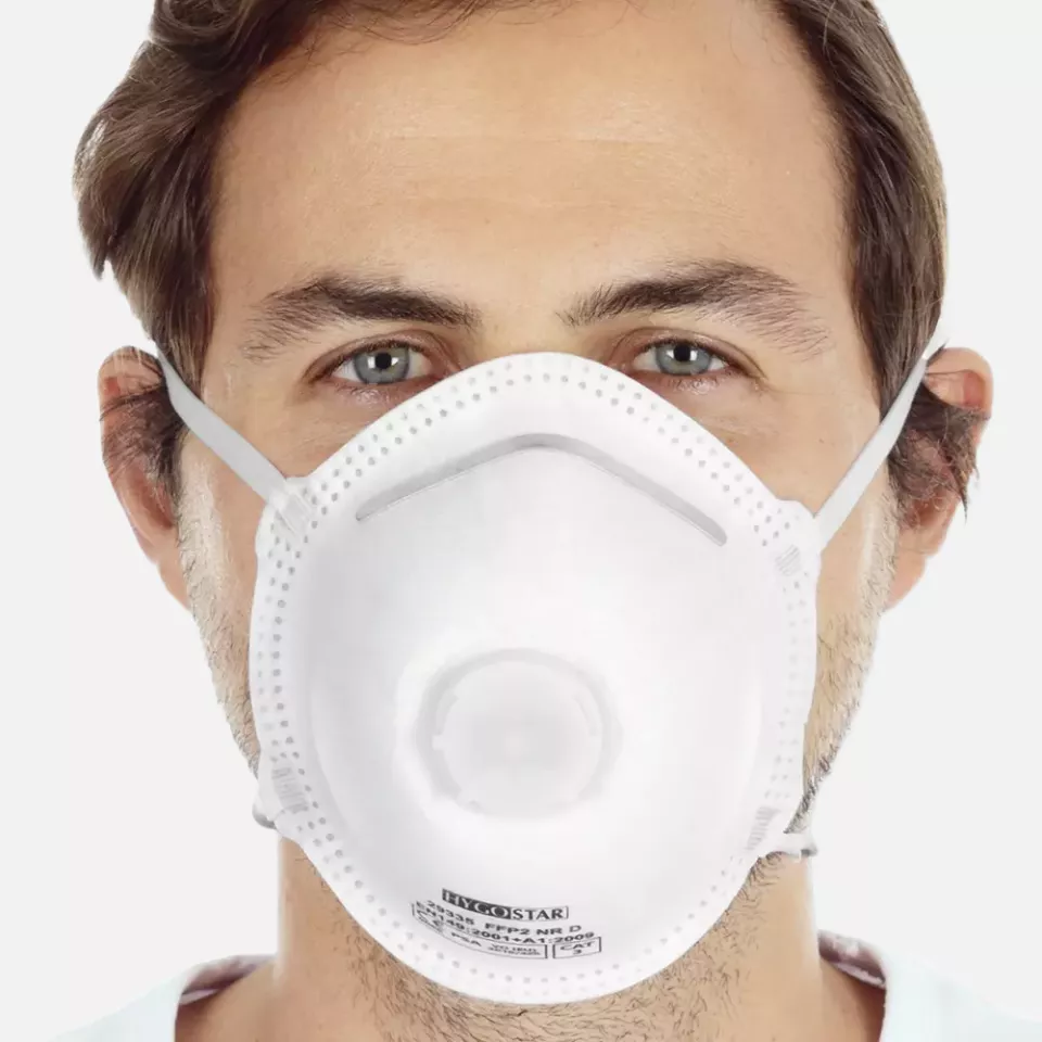 HygoStar 29335, FFP2 NR D PP Atemschutzmasken, mit Ventil, Korbform, image 2, gallery thumbnail