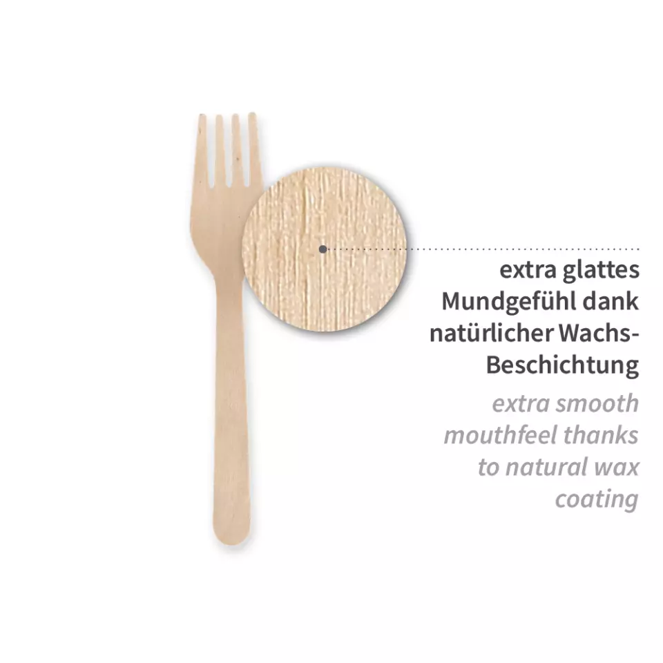NATUREStar 388516, Wood Cake Forks, 115 mm, FSC® 100%, Wax Coated, image 2, gallery thumbnail