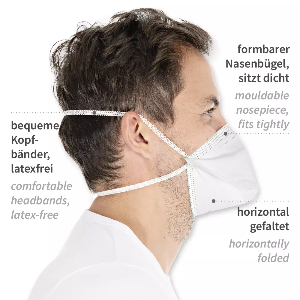 Franz Mensch 29351, FFP3 NR PP Respirators, Horizontally Foldable, image 8