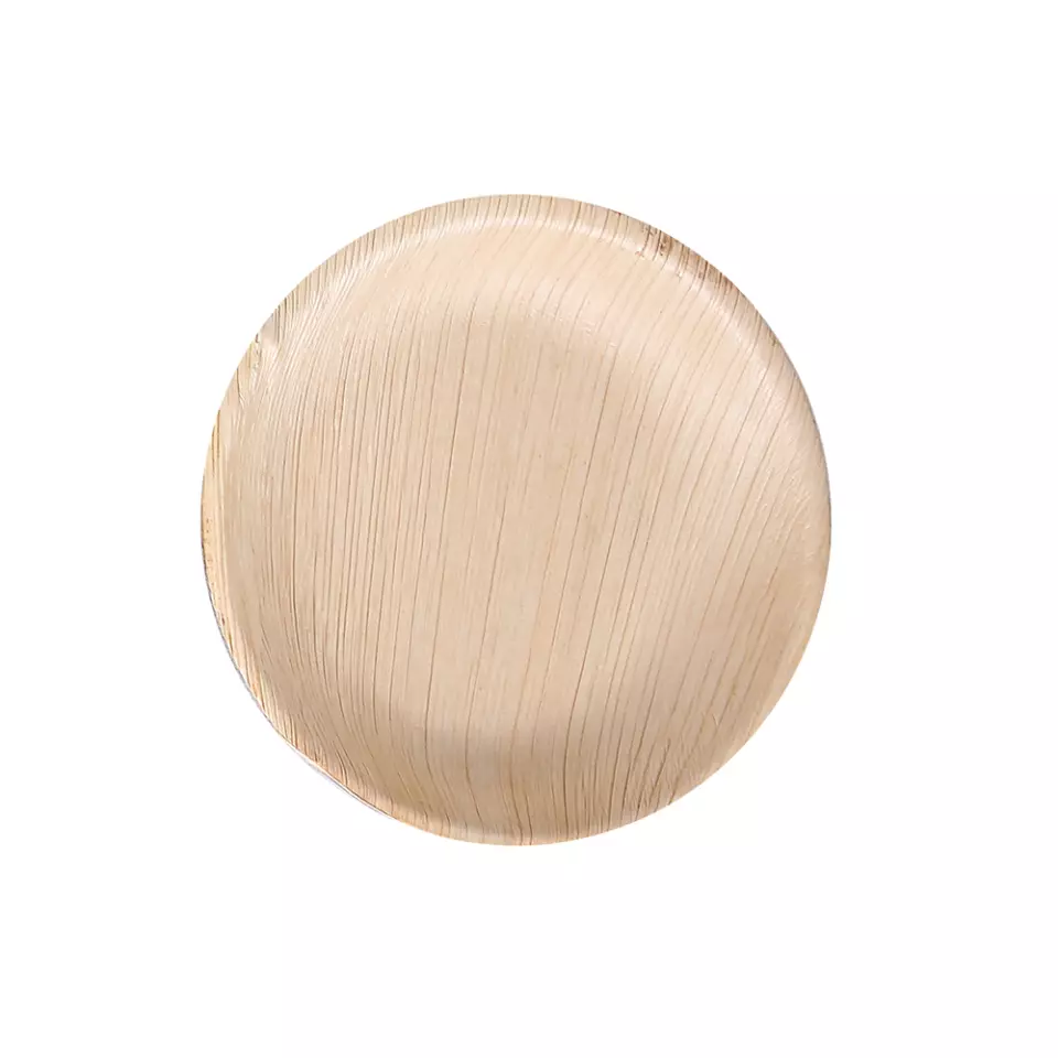 Franz Mensch 410615, Palm Leaf Plates with Rim, ø 180 mm, Round, Organic, image 1, gallery thumbnail