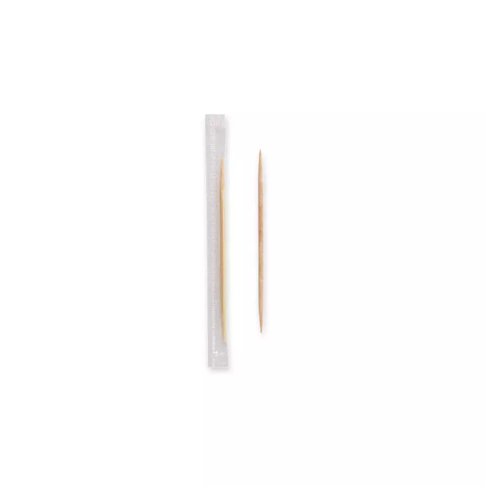 NATUREStar 38811, Organic Wood Toothpicks, 65 mm, Individually Wrapped in Foil, image 1, gallery thumbnail