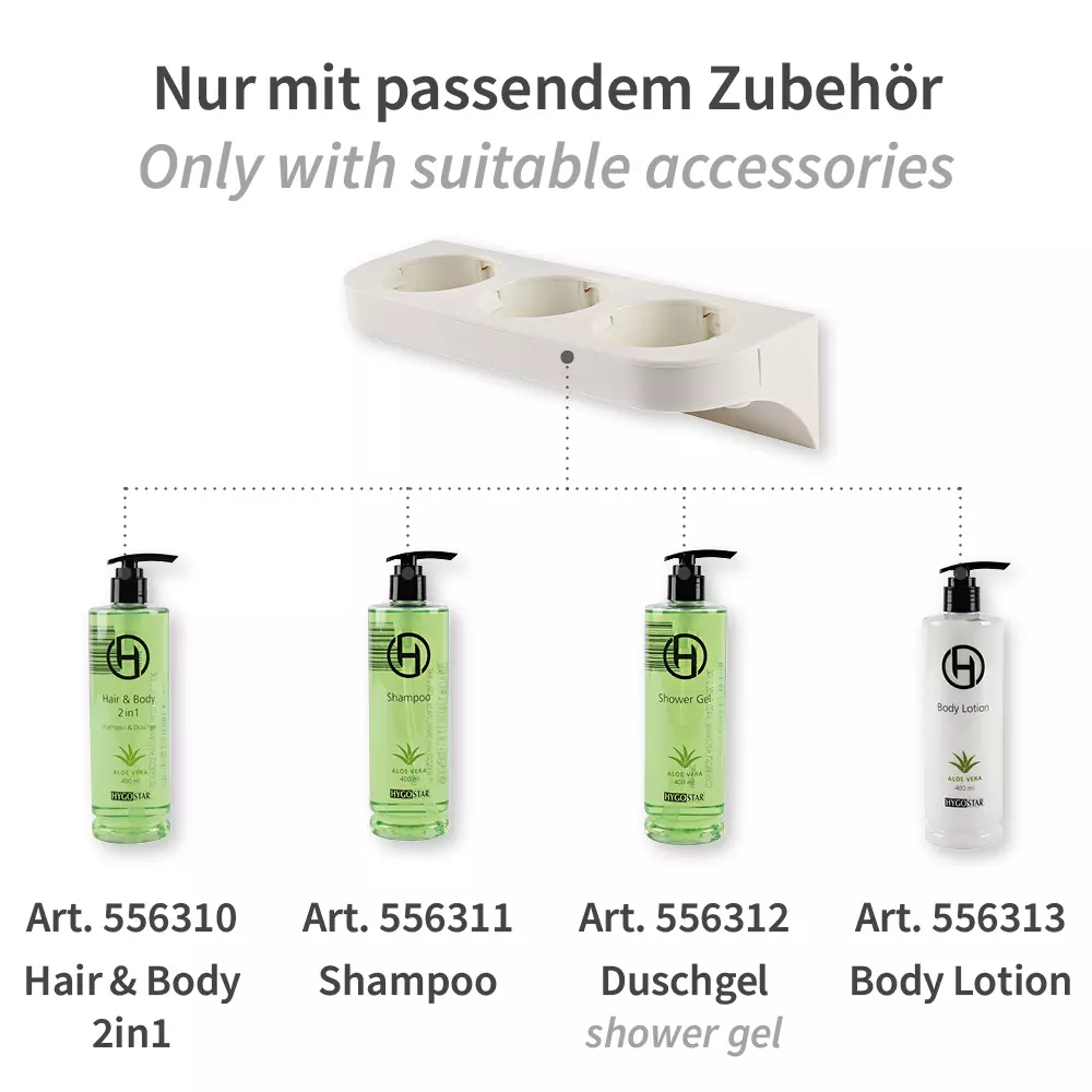 HygoStar 556308, Pump Dispenser Holder, Plastic, White, image 5