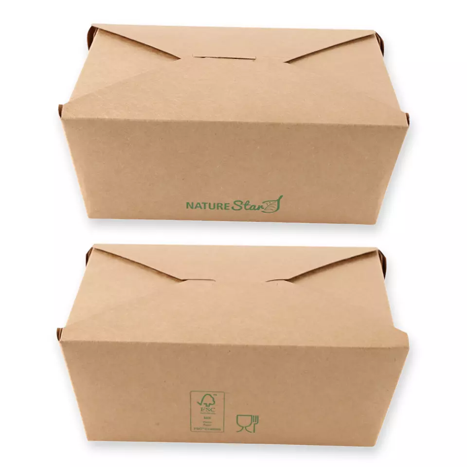 NATUREStar 417316, Menu Organic Food Boxes, 162 x 132 x 64 mm, Kraft Paper/PE, FSC®-mix, image 3, gallery thumbnail