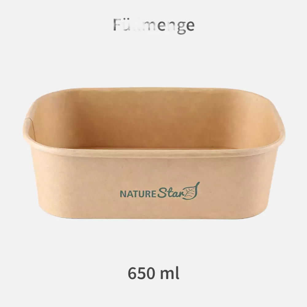 NATUREStar 417465, Takeaway Organic Kraft Paper/PE Trays, 650 ml, 172 x 120 x 50 mm, FSC®-mix, image 2