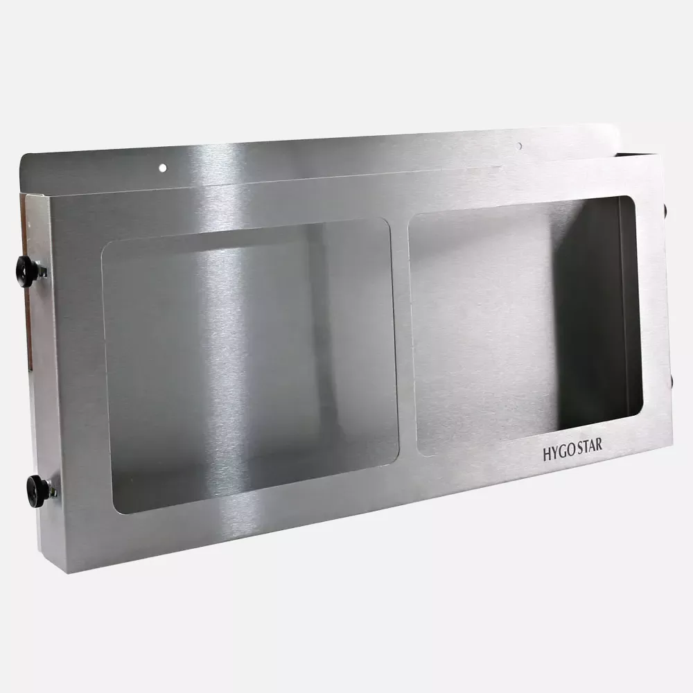 HygoStar 88932, Quattro Glove Dispenser, Stainless Steel, image 1