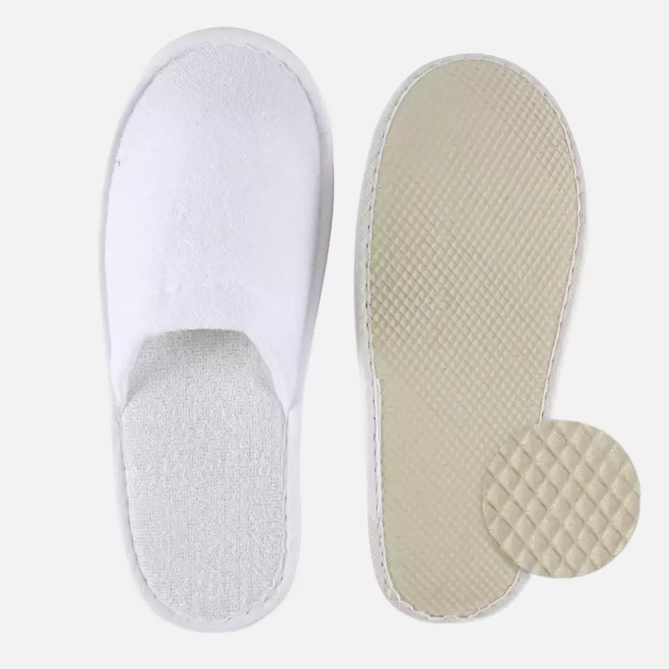 HygoNorm 55515, Classic Polyester Slippers, White, Closed, image 2, gallery thumbnail