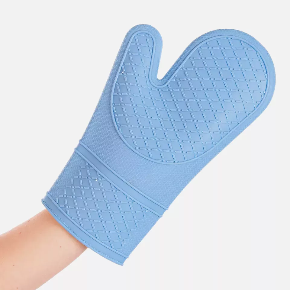 HygoStar 33200, Heattec Silicone Oven Gloves, 30 cm, Light Blue, image 1, gallery thumbnail