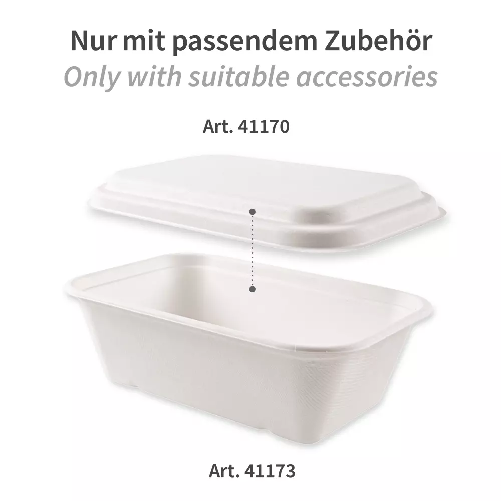 NATUREStar 41173, Puro Organic Trays, 212 x 140 x 71 mm, 1300 ml, Bagasse, image 3