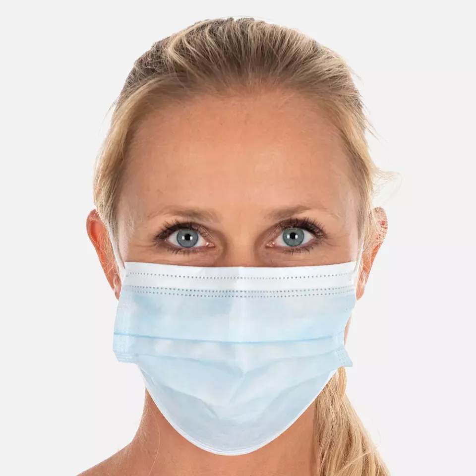 HygoStar 291768, Type II 3-Ply PP Face Masks, Blue, Individually Packed, image 1, gallery thumbnail