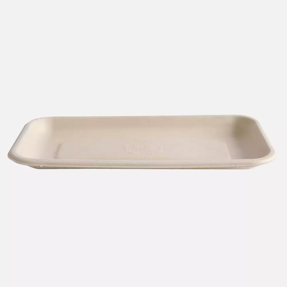 NATUREStar 411645, Rectangular Organic Bagasse Foodtrays, 212 x 110 x 15 mm, Natural, image 2