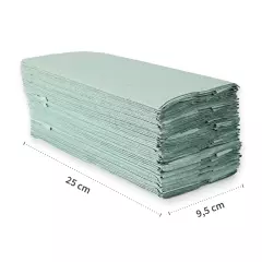 HygoClean 30463, 1-ply Recycled Paper Hand Towels, C-fold, Green