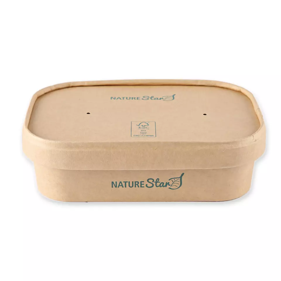 NATUREStar 417450, Organic Takeaway Kraft Paper/PE Trays, 500 ml, 172 x 120 x 41 mm, FSC®-mix, image 4, gallery thumbnail