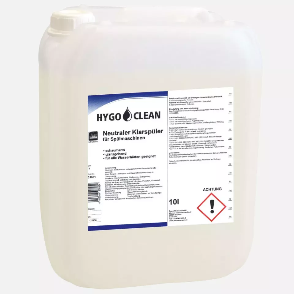 HygoClean 31681, Neutral Dishwasher Rinse Aid, image 1, gallery thumbnail