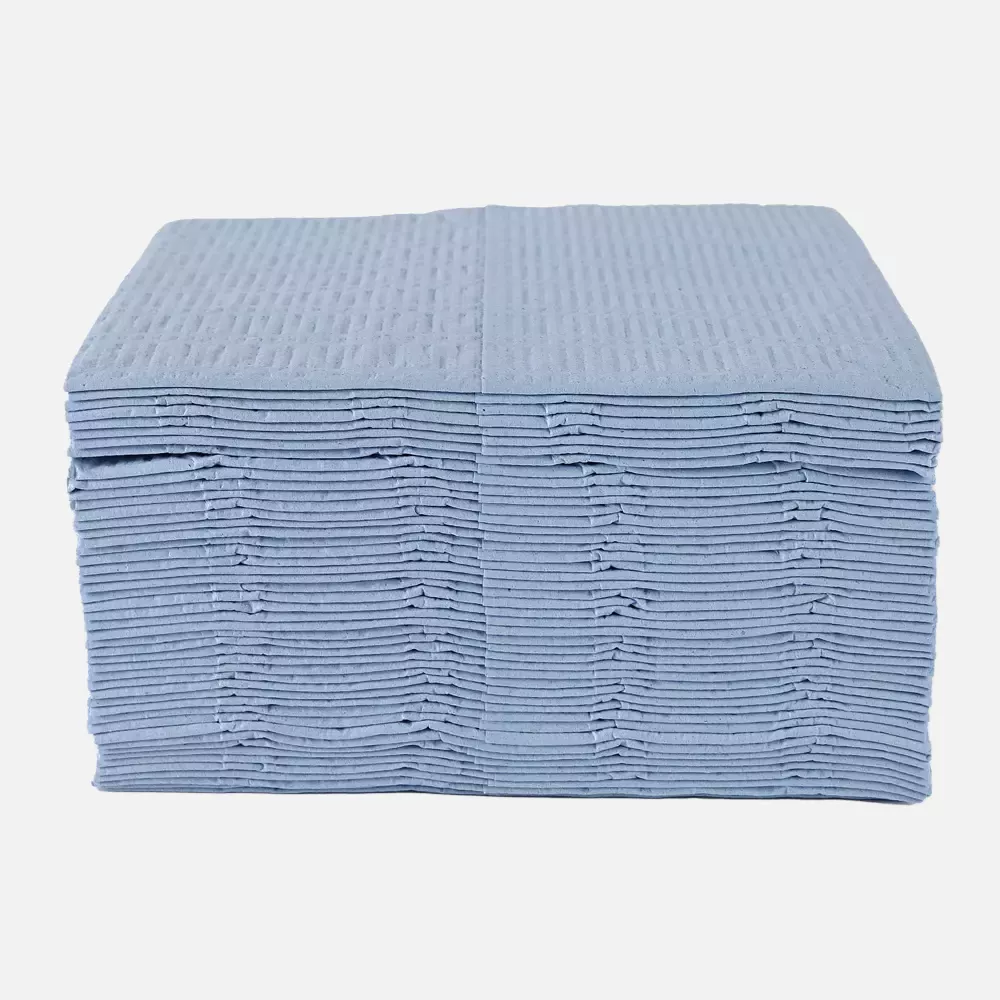HygoClean 317490, Pleated Recycled Paper Cleaning Cloths, 4-ply, Blue, image 2