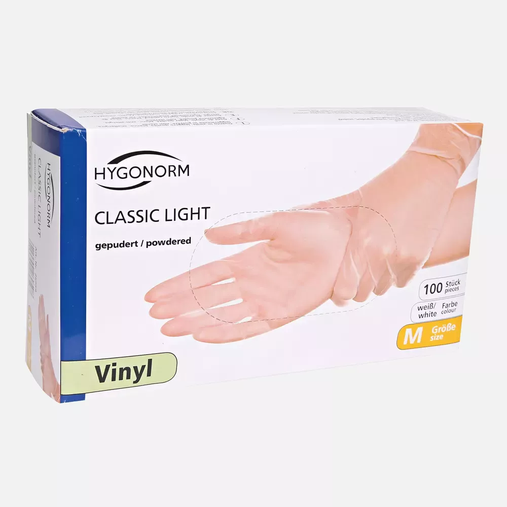 HygoNorm 26909, Classic Light Vinyl Gloves, Powdered, image 3