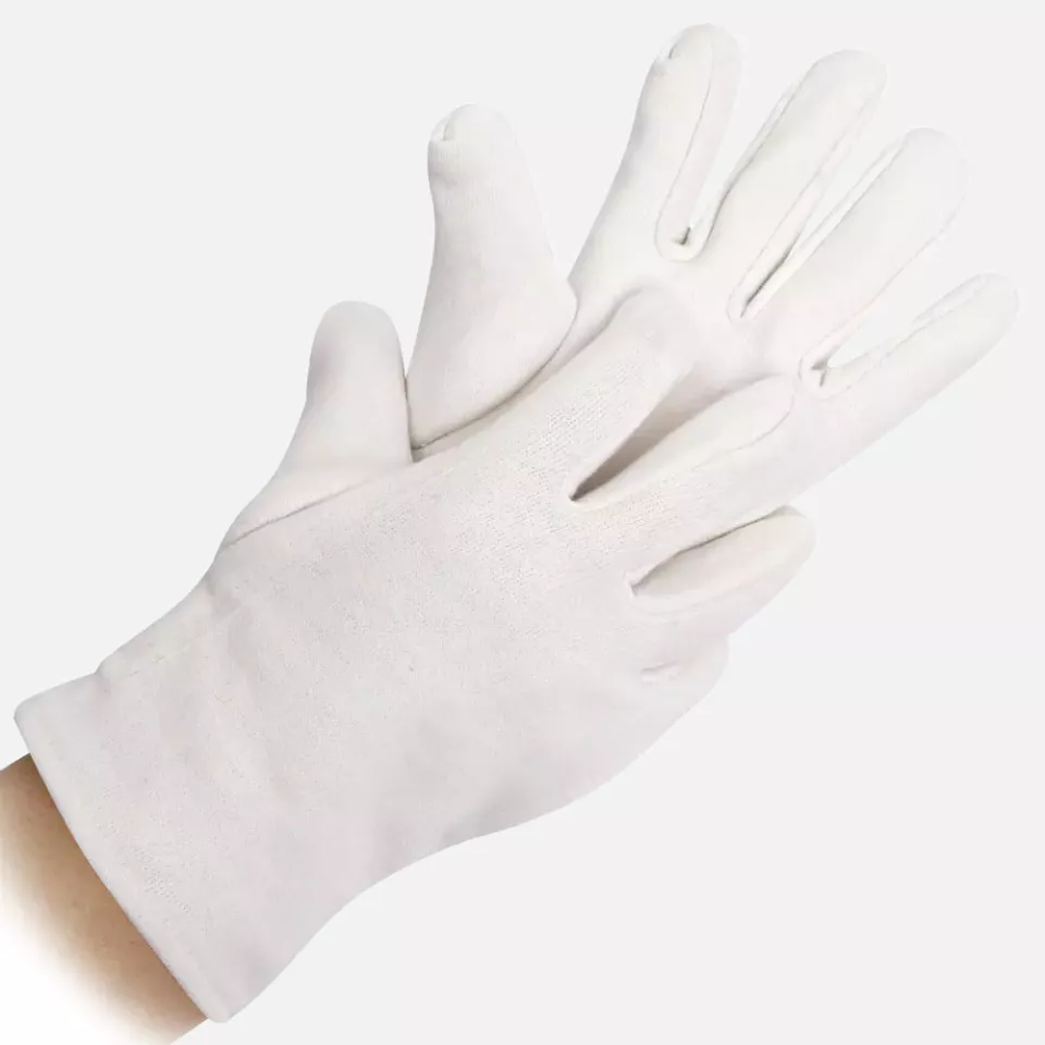 HygoStar 331100, Doubled Cotton Gloves, One Size, White, image 1, gallery thumbnail