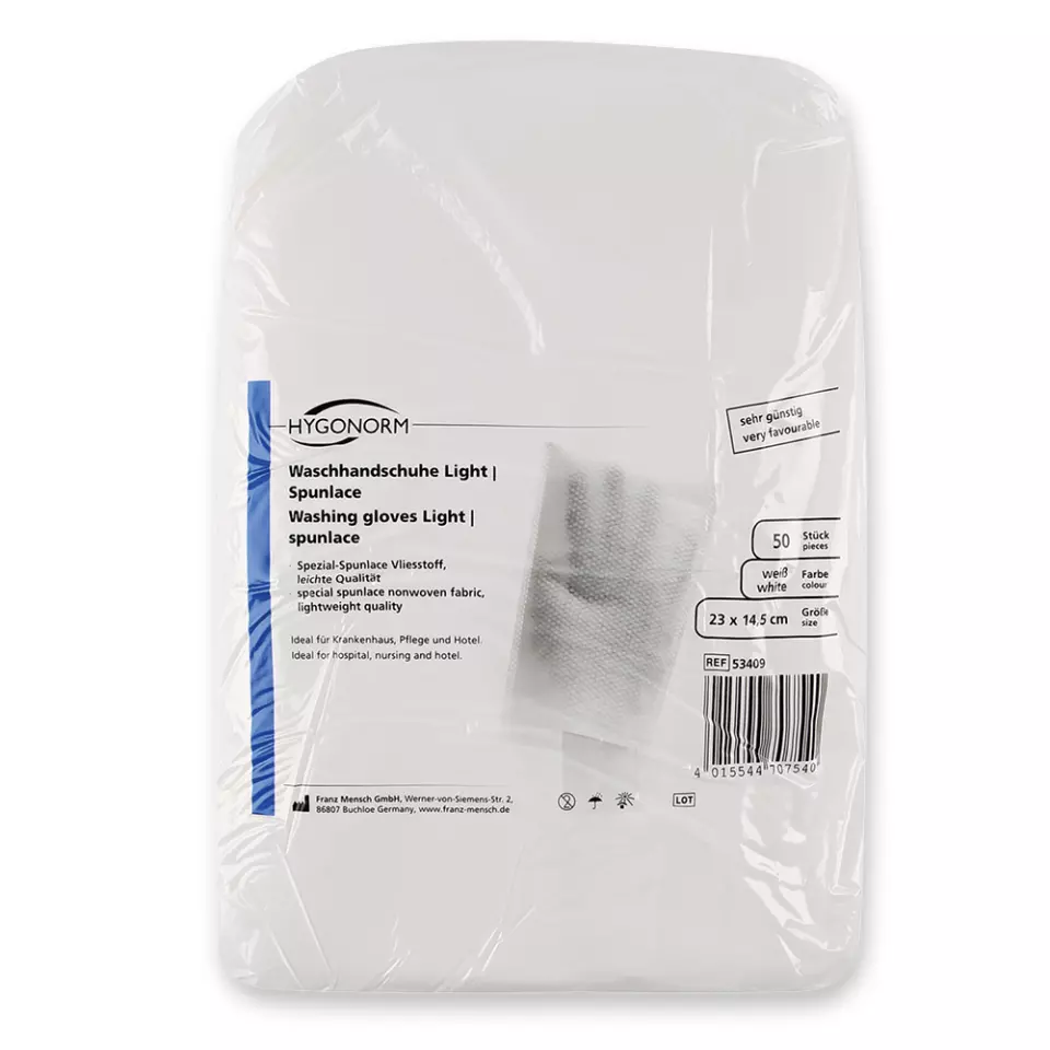 Hygonorm 53409, Light Washing Gloves, Spunlace, image 4, gallery thumbnail