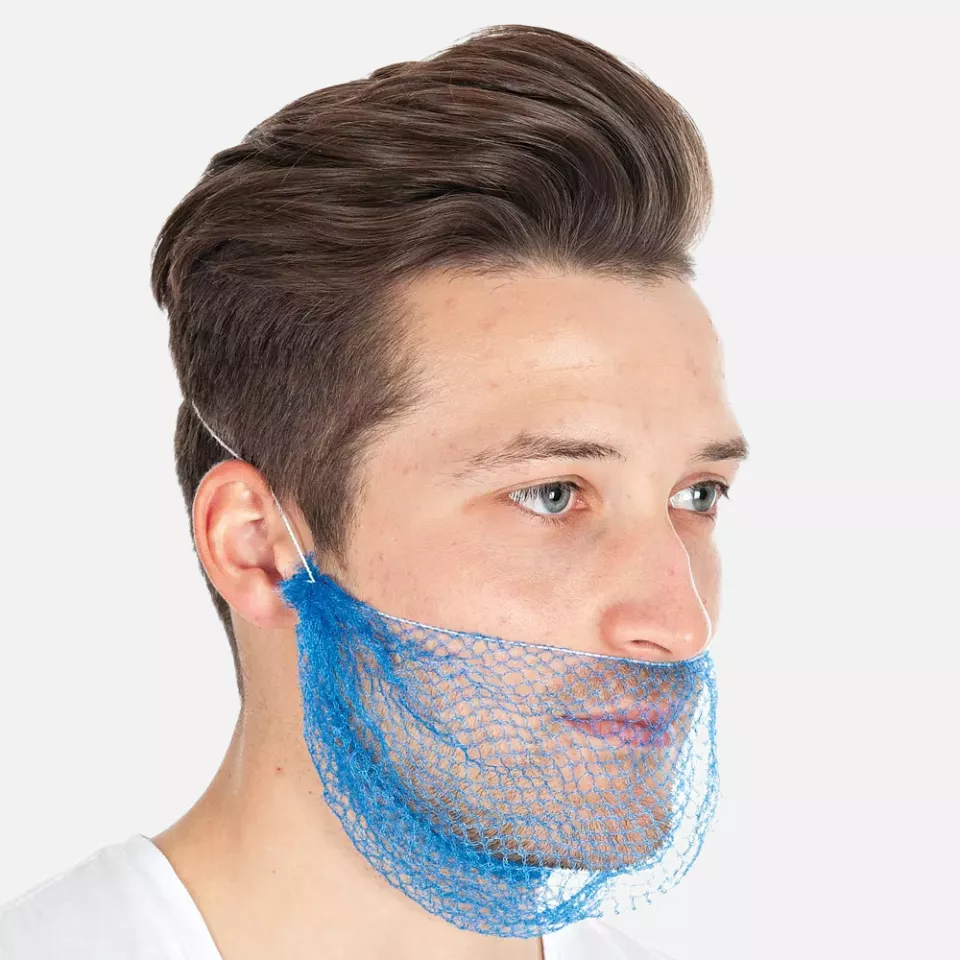 HygoStar 85449, Detectable Nylon Beard Cover, Blue, image 2, gallery thumbnail