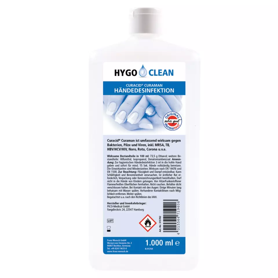 HygoClean 315782, Alcoholic Hand Disinfectant, 1 l, image 1, gallery thumbnail