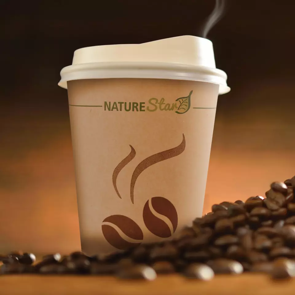 NATUREStar 406193, Mocca Organic Kraft Paper/PLA Coffee Cups, 200 ml / 8 oz, ø 80 mm, FSC®-mix, image 3, gallery thumbnail
