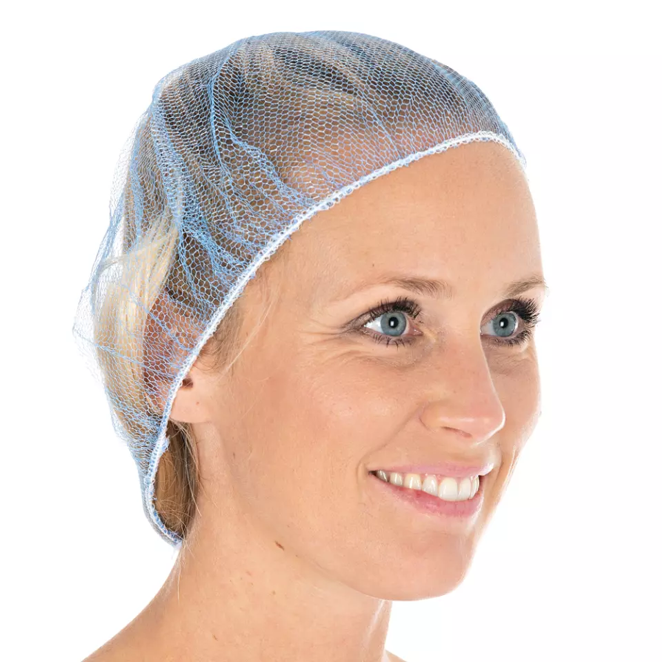 HygoStar 124716, Honeycomb Nylon Bouffant Caps, ø 60 cm, Blue, image 2, gallery thumbnail