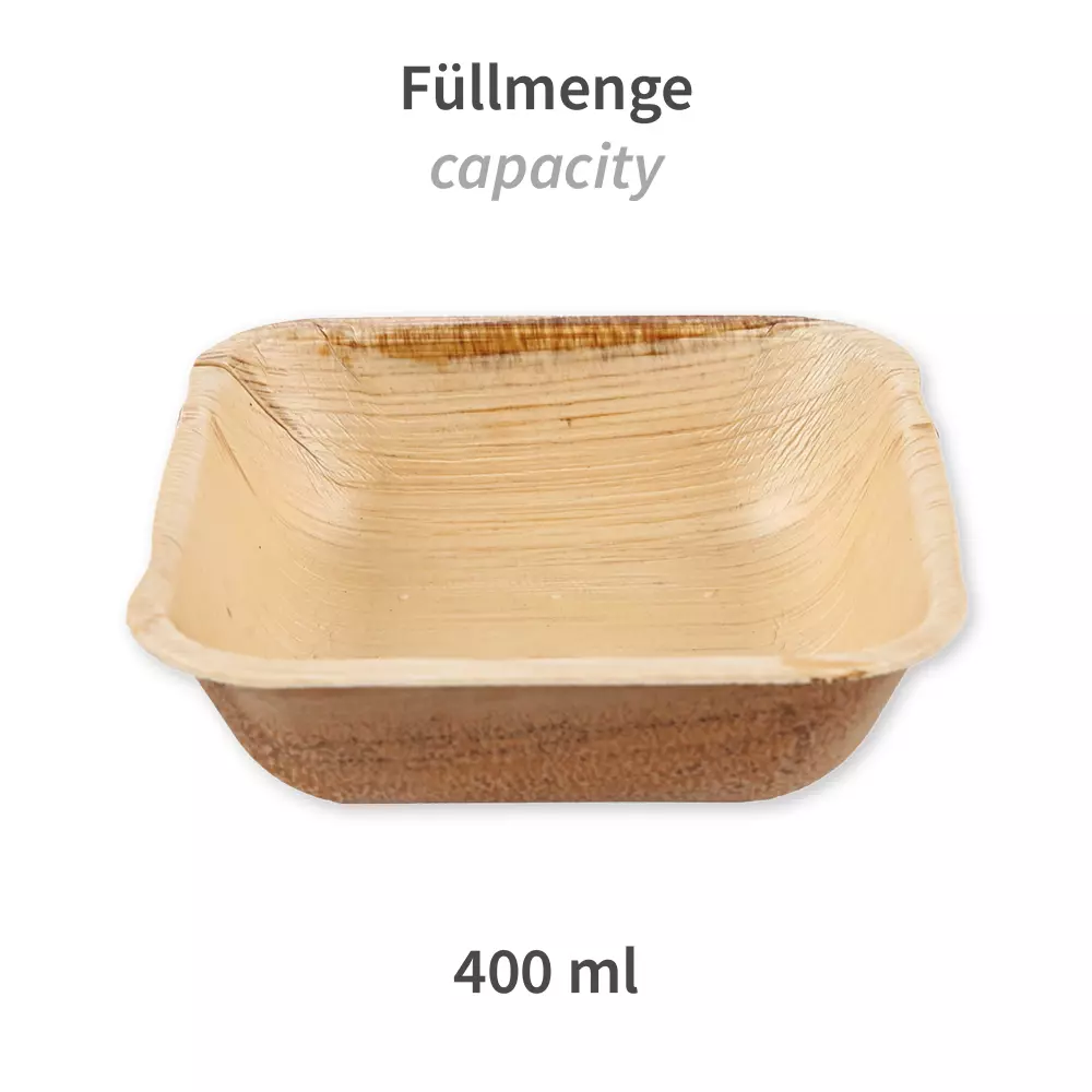 NATUREStar 410628, Bio-Palmblatt-Schalen, 400 ml, 145 x 145 mm, Quadratisch, image 7