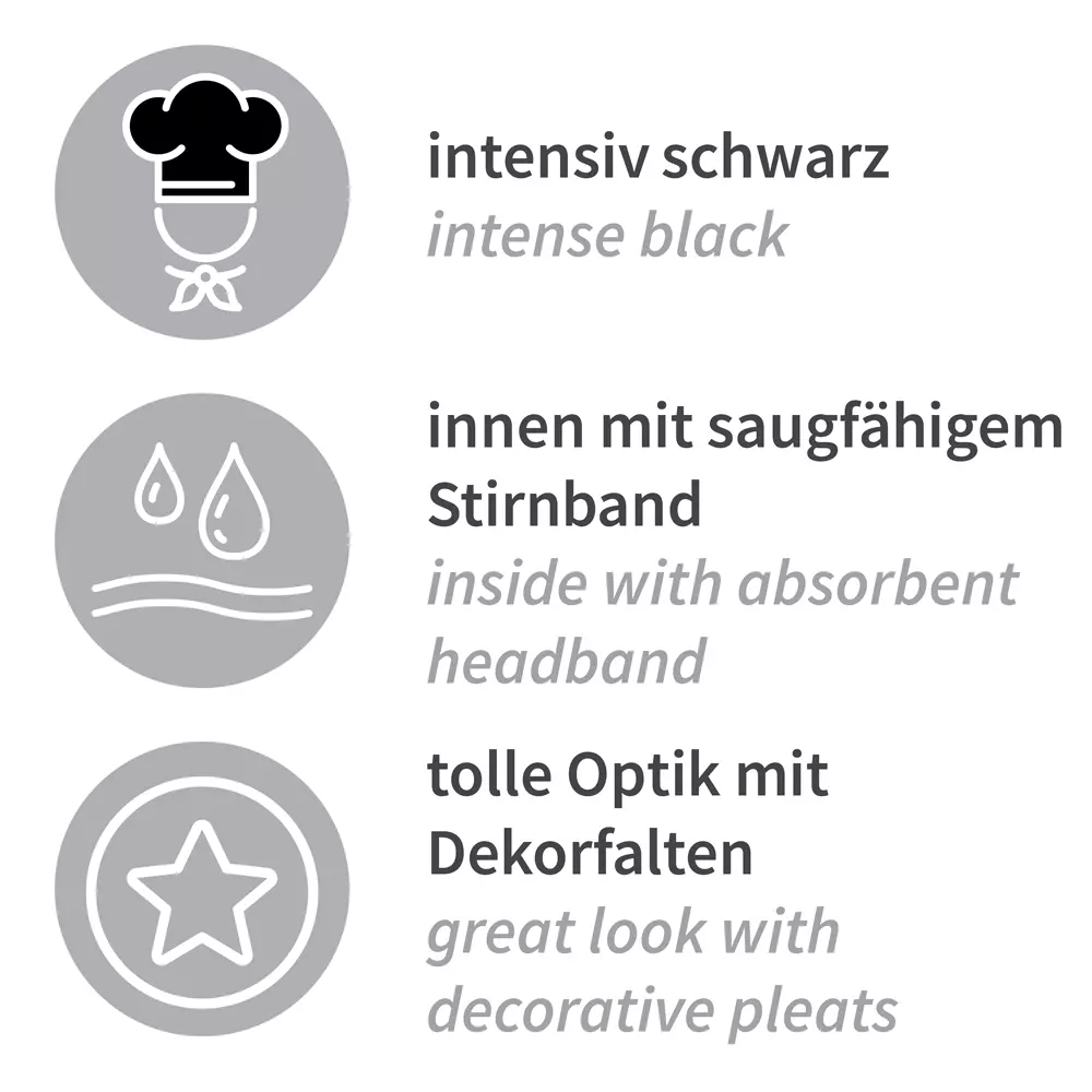 HygoStar 09803, Excellent Paper Chef's Hats, 22 cm, Black, image 6