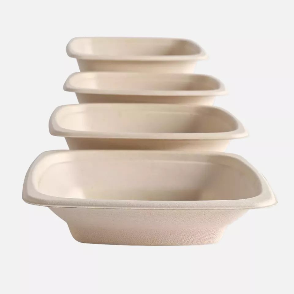 NATUREStar 411755, Organic Square Bagasse Trays, 180 x 54 mm, 700 ml, image 2, gallery thumbnail