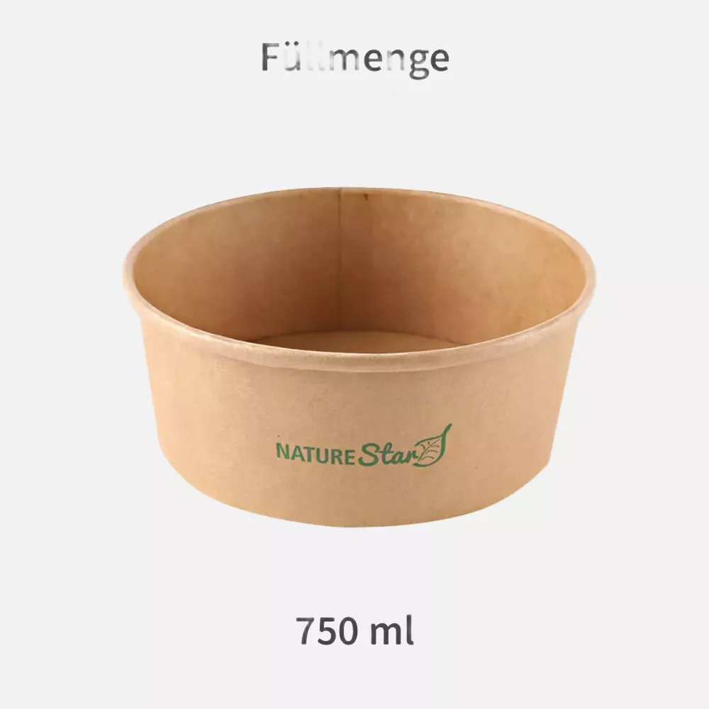 NATUREStar 417175, Caesar Organic Salad Bowls, 750 ml, Ø 150 mm, Kraft Paper/PE, FSC®-mix, image 3