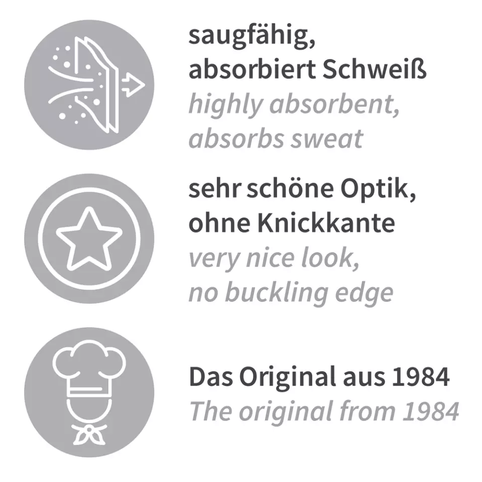 HygoStar 0964, Europa Original Chef's Hat, 22 cm, White, Absorbent Paper, Exposed, image 5, gallery thumbnail