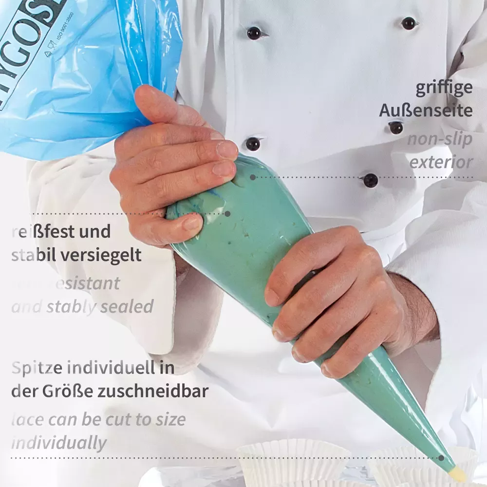 HygoStar 32206, Cool LDPE Pastry Tubes, 55 x 26.5 cm, Blue, image 3