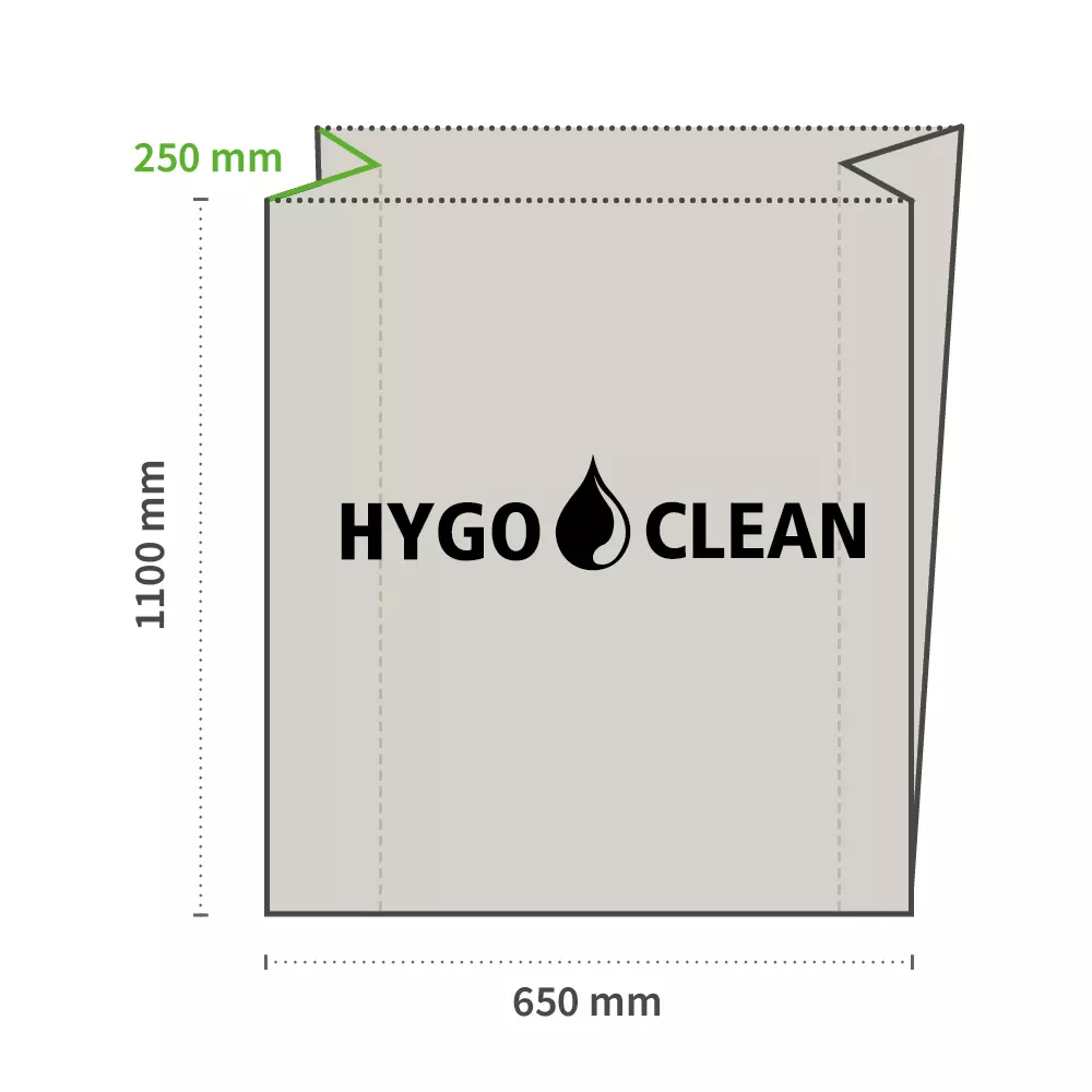 HygoClean 32462, LDPE Waste Bags, 160 l, Transparent, Roll, image 4