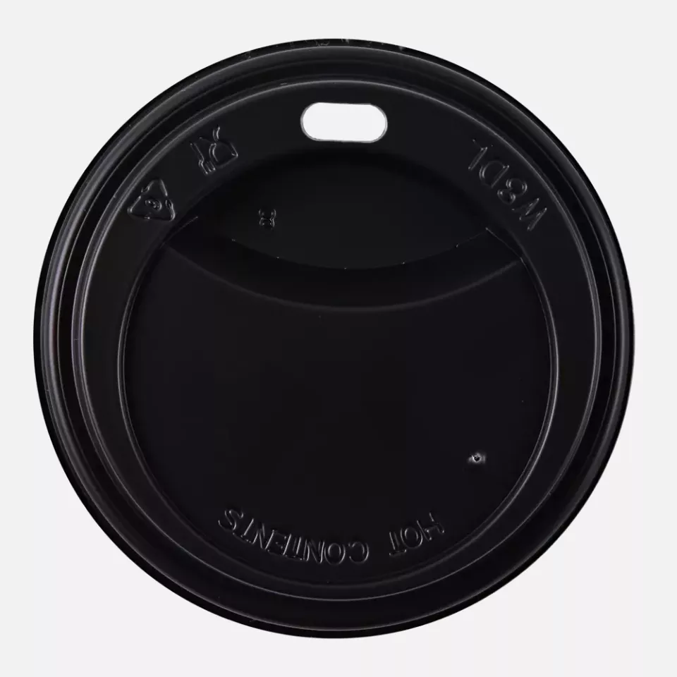 HygoStar 40033, PS Lids for Paper Cups, Ø 80 mm, Black, image 1, gallery thumbnail