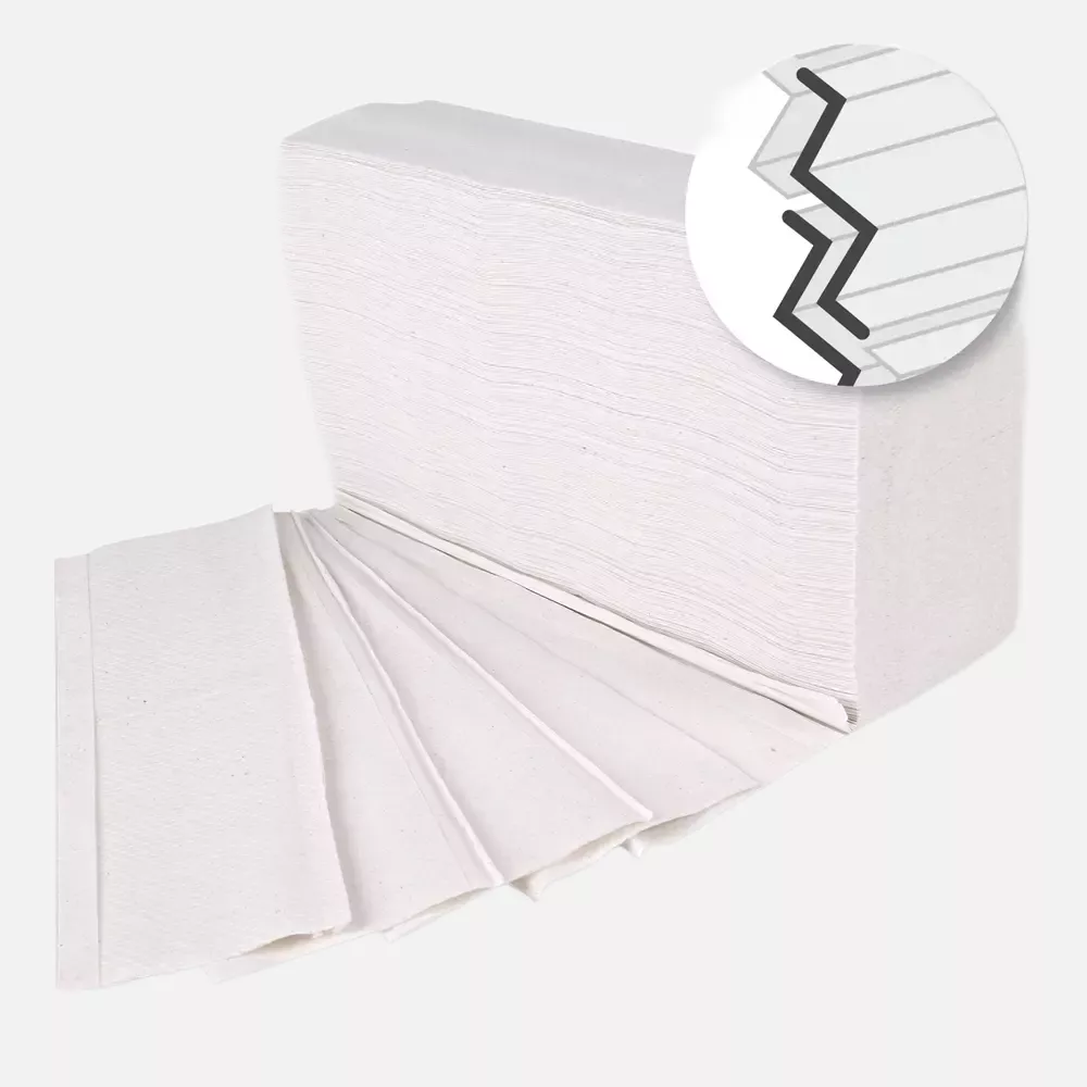 HygoClean 30409, 2-lagige Recycling-Papierhandtücher, Interfalz, Weiß, image 4